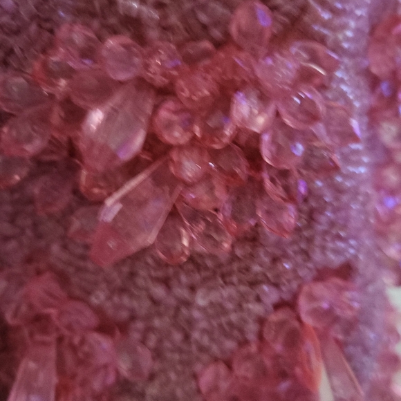 Handcrafted Beaded Bag Made in India Viral TikTok Purse Pink Floral Boho Fringe - Picture 4 of 12